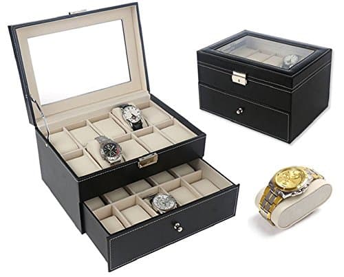 Watch Box Case Cabinet Black