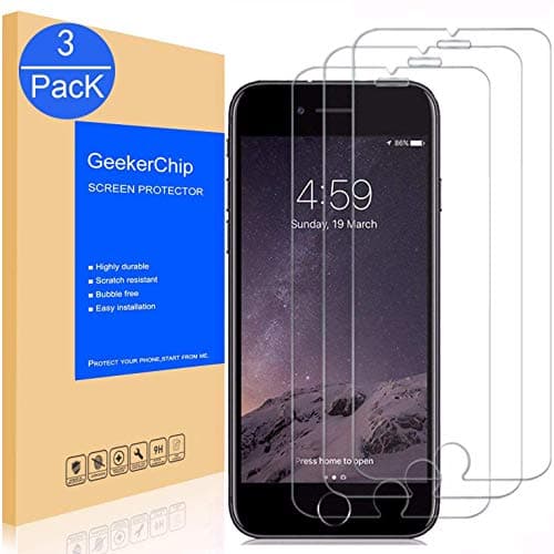 GeekerChip iPhone 6/6S Screen Protector[3 pack], 3 Pack iPhone 6/6S glass Edition Genuine Tempered glass Screen Protector Guard Cover