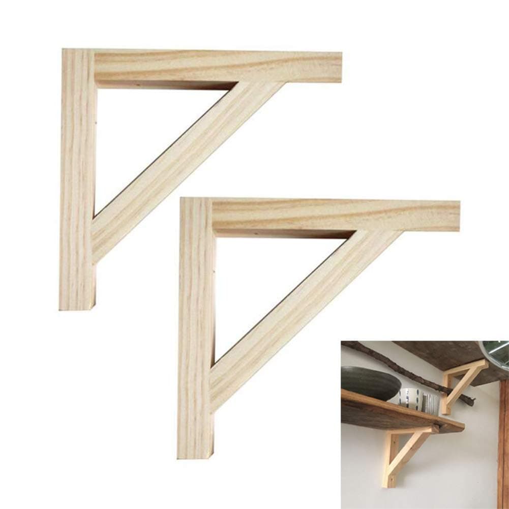 Brackets Shelf Support - Solid Wood Shelf Support, Ledge, Floating Hidden Shelf, 2PCS