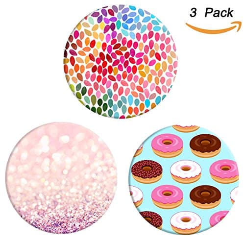 Multi-Function Mounts and Stands,Dmcyber Expanding Stand Grip Pop Mount Socket for Smartphones ,iPhone and Tablets, Pack of 3 (Blush rain)