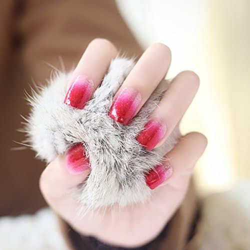 False Nails at Home With Gradient Rose Shine Art Pattern 24 PCS