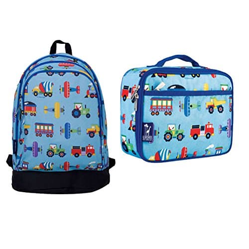 Bundle -- 2 Items - Planes, Trains &amp; Trucks Sidekick Backpack and Matching Lunchbox