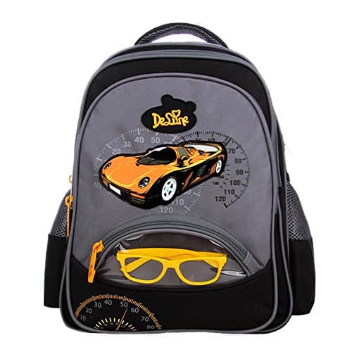 Moonwind Cute Bear Car Kid Primary School Book Backpack Elementary Shoulders Bag for Girls Boys Large (Car)