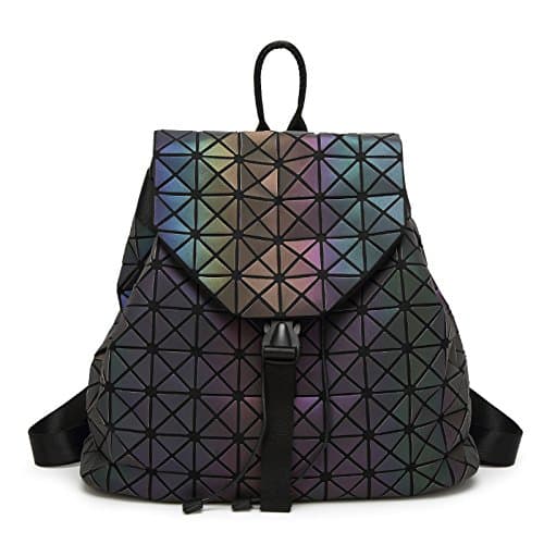 DHFUD，Geometric Luminous Diamond Laser Sequins Backpack