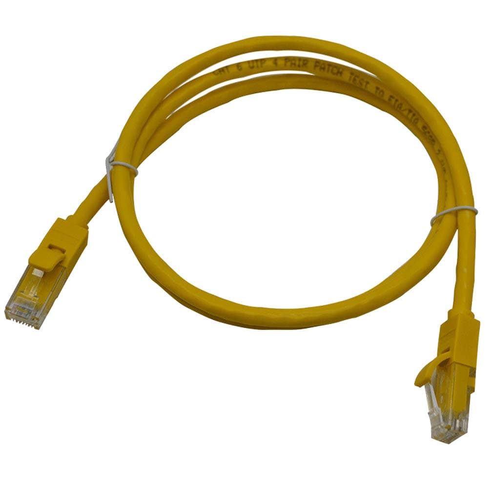 SIUONI CAT6 Ethernet Cable LAN RJ45 Network Patch Internet Cable Connectors for Router/PC/Laptop& More -2 Pack (16 Feet (5m), Yellow)