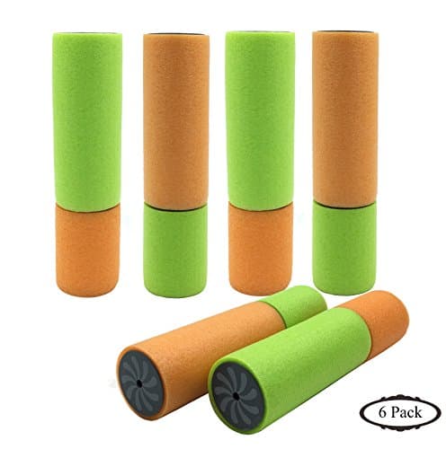 MOLICUI Mini Super Soaker Foam Pocket Water Guns (6 pack) Toys for Kids Summer Swimming Pool Game Beach Sand Water Blaster Toy Boys Girls Adult