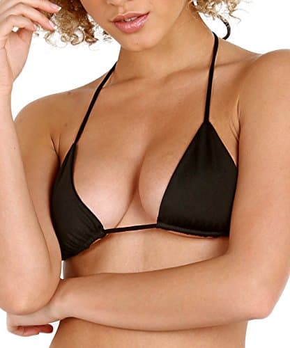 Indah Tom Triangle Bikini Top Black