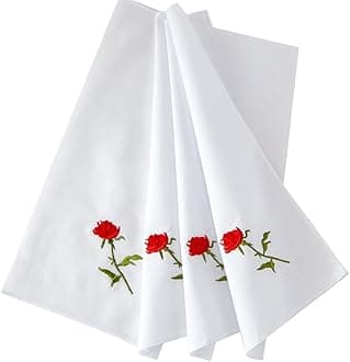 RDS HANKYTEXRDS HANKYTEX Cotton Embroidery Ladies' Handkerchiefs Lace Set of 6