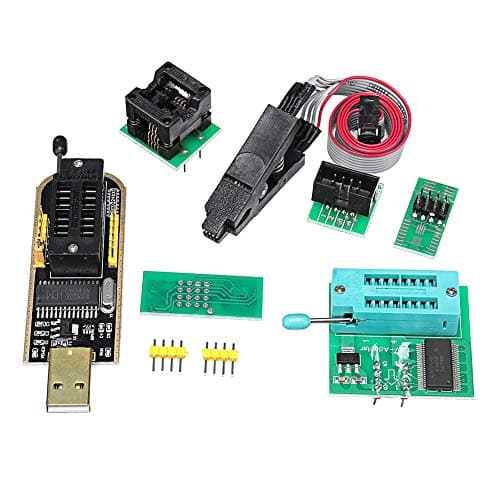 InvocBL Set of 4 EEPROM BIOS USB Programmer Burner Flash Chip Clip SOIC8 Adapter CH341A 24 25