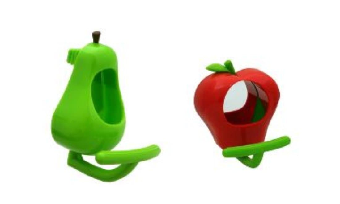 Fruit Mirror Perch Bird Cage Accessory