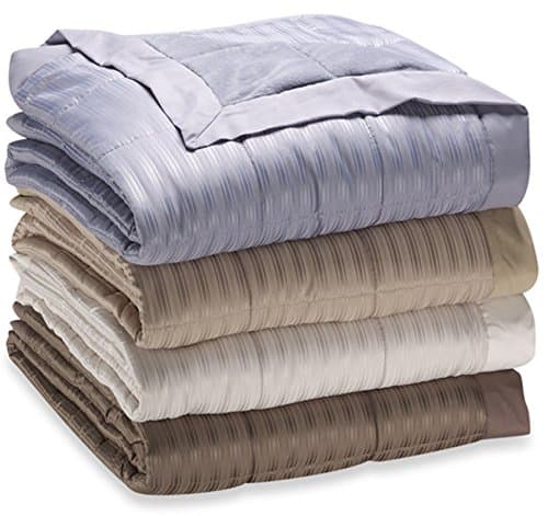 250 Thread Count Microfiber Reverse to Fleece Goose Down Alternative Blanket (Twin 68"x90", khaki)