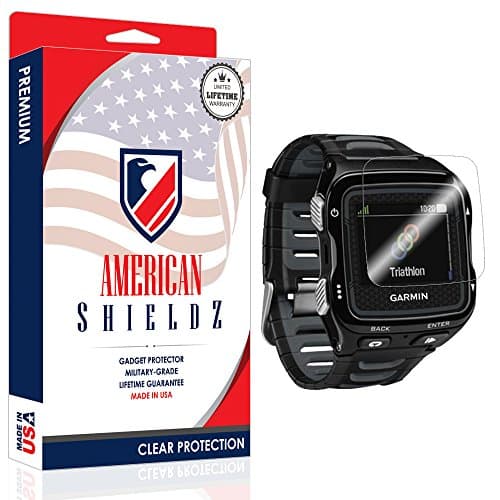 (6-PACK) Garmin Forerunner 920XT Screen Protector by American Shieldz Full Coverage Screen Edge-to-Edge, Invisible Clear HD Shield Anti-Bubble, Lifetime Replacements