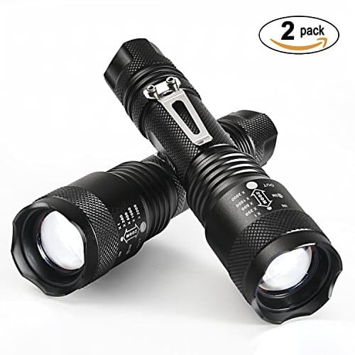 Brightify LED Flashlight Tactical Super Bright Handheld Torch Adjustable 5 Modes Camping 2 Pack