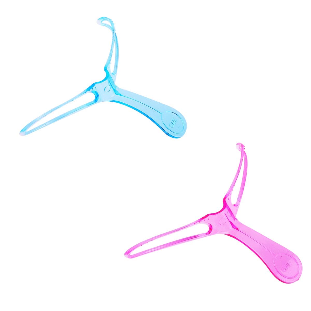 Uonlytech 2PCS Eyebrow Stencil Grooming Kit Eyebrow Template with Handle Brow Drawing Guide Card Makeup Tools (Rosy and Blue)