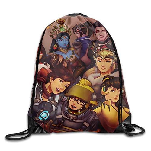 Overwatch Halloween Drawstring Backpack Shoulder Bag