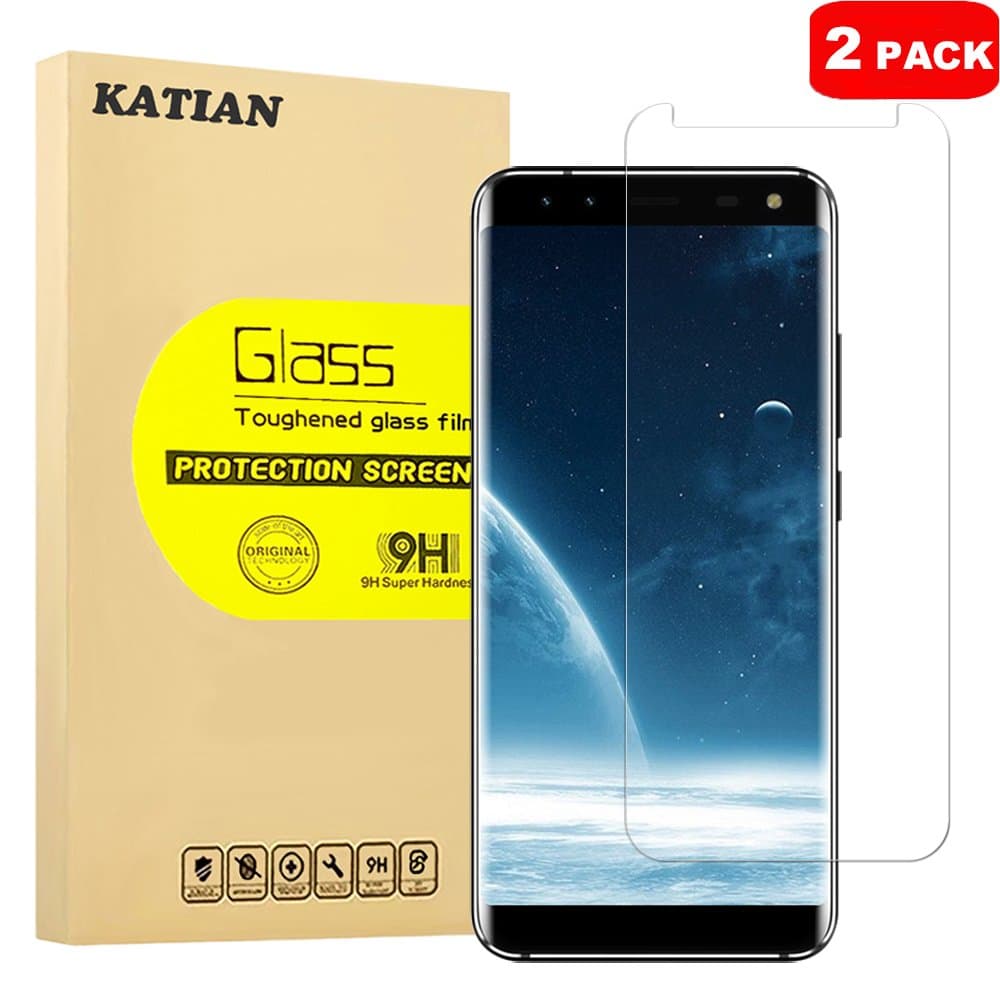 [2 Pack] Leagoo S8 Screen Protector,KATIAN 9H High-Definition Tempered Glass [0.3MM Ultra Thin][Anti-scratch][Anti-Bubble][Anti-Glare] Anti-Fingerprint Protective Film Cover for Leagoo S8
