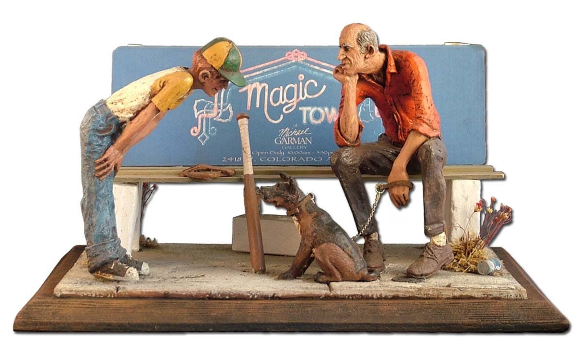 Michael Garman's Bus Stop Bench - Handpainted