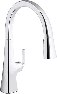 K-22068-WB-VS Graze Kitchen Sink Faucet, Vibrant Stainless