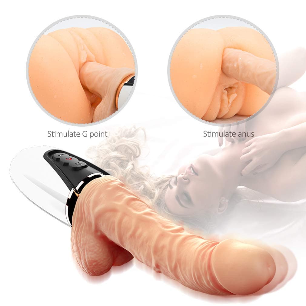 Remote Control Thrusting Machine Gun Automatic Massage Tool with Suction Cup Six Toy for Women Waterproof Waterproof Intelligent Heating Telescopic Clitòrial Stǐmulàtion Sùcking Toy for Female