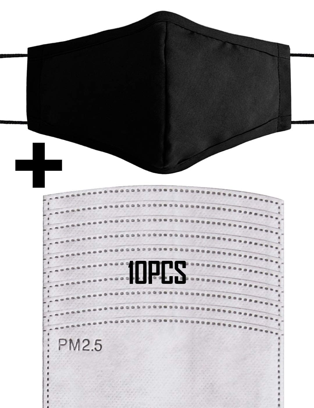 Haoohu PM 2.5 Activated Carbon Mask Filter Replaceable Face Mask Filter Insert Protective PM 2.5 Mask Filter