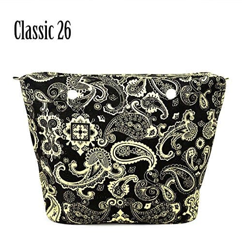 Waterproof Inner Lining Insert Zipper Pocket for Classic Obag Canvas Inner Pocket for O Bag