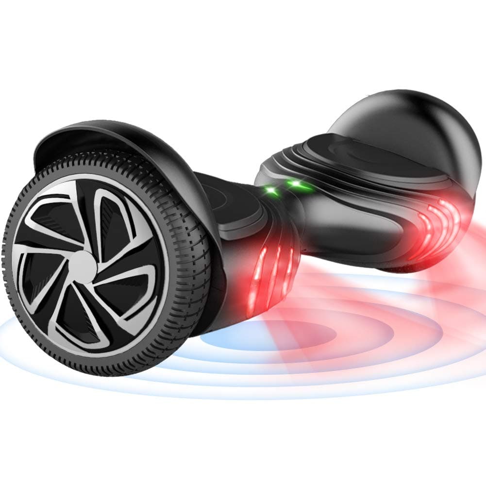 TOMOLOO Hoverboard with Bluetooth Speaker and LED Lights Self-Balancing Scooter UL2272 Certified 6.5" Wheel Electric Scooter for Kids and Adults