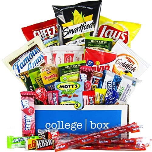 CollegeBox - Study Boost Care Package - Chips, Cookies, Candy Assortment Bundle Gift Pack and Variety Box (35 Count)