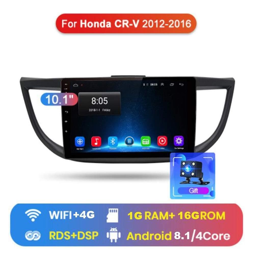 LDXCT Android 8.1 Car Navigation 9-inch Touch Screen GPS Navigation 2 DIN Steering Wheel Control Suitable For Honda CRV 2012-2016, Support WIFI,1+16g