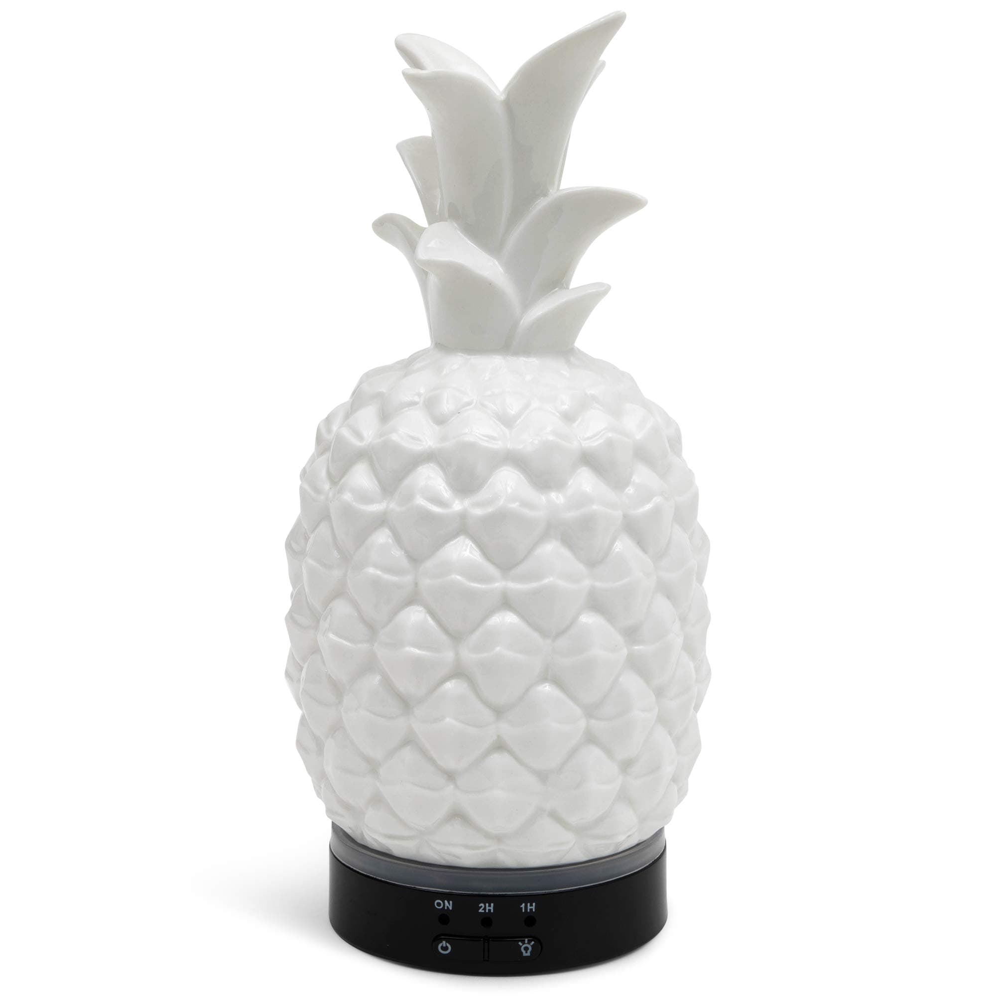 Essential Oil Diffuser Humidifier Large 150 ml Aromatherapy Multi Color LED Pineapple Ultrasonic Aroma Difusers Humidifiers Electric New Room Fragrance Desk Office Baby Kids Infuser air White ceramic