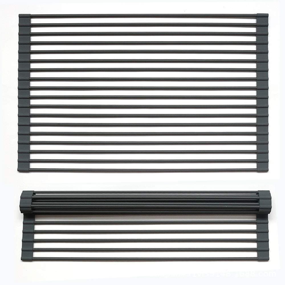 Folding Roll up Dish Drying Rack Sink Drying Rack Roll-up Dish Rack Dish Drainer Over The Sink Dish Drying Rack Foldable Dish Drying Rack Kitchen Draining Board 20“x13"