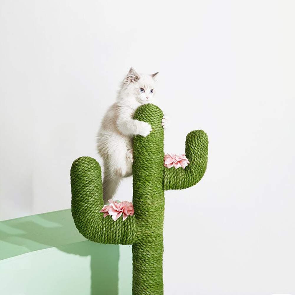Cat Climbing Frame Cactus Creative Cat Climbing Frame Vertical Cat Jumping Cat Scratch Board Funny Educational Toys Anti-Slip Suitable for All Cats