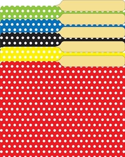 Polka Dot Assorted Mini File Folders; 4 x 6; Pack of 25; no. TOP3376