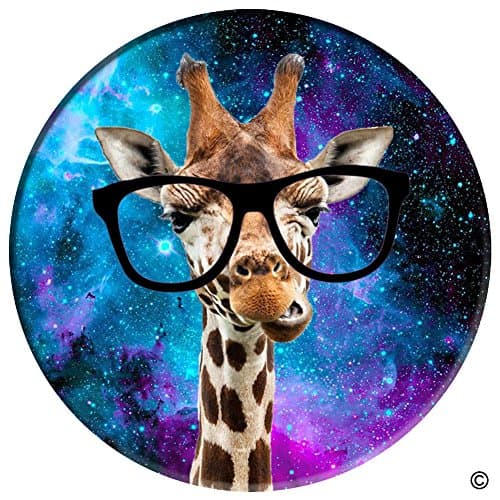 Expanding Stand and Grip for Smartphones and Tablets, Multi-function Mounts and Stands Kit Car Mount iPhone Holder Collapsible Black - Giraffe Glasses Galaxy