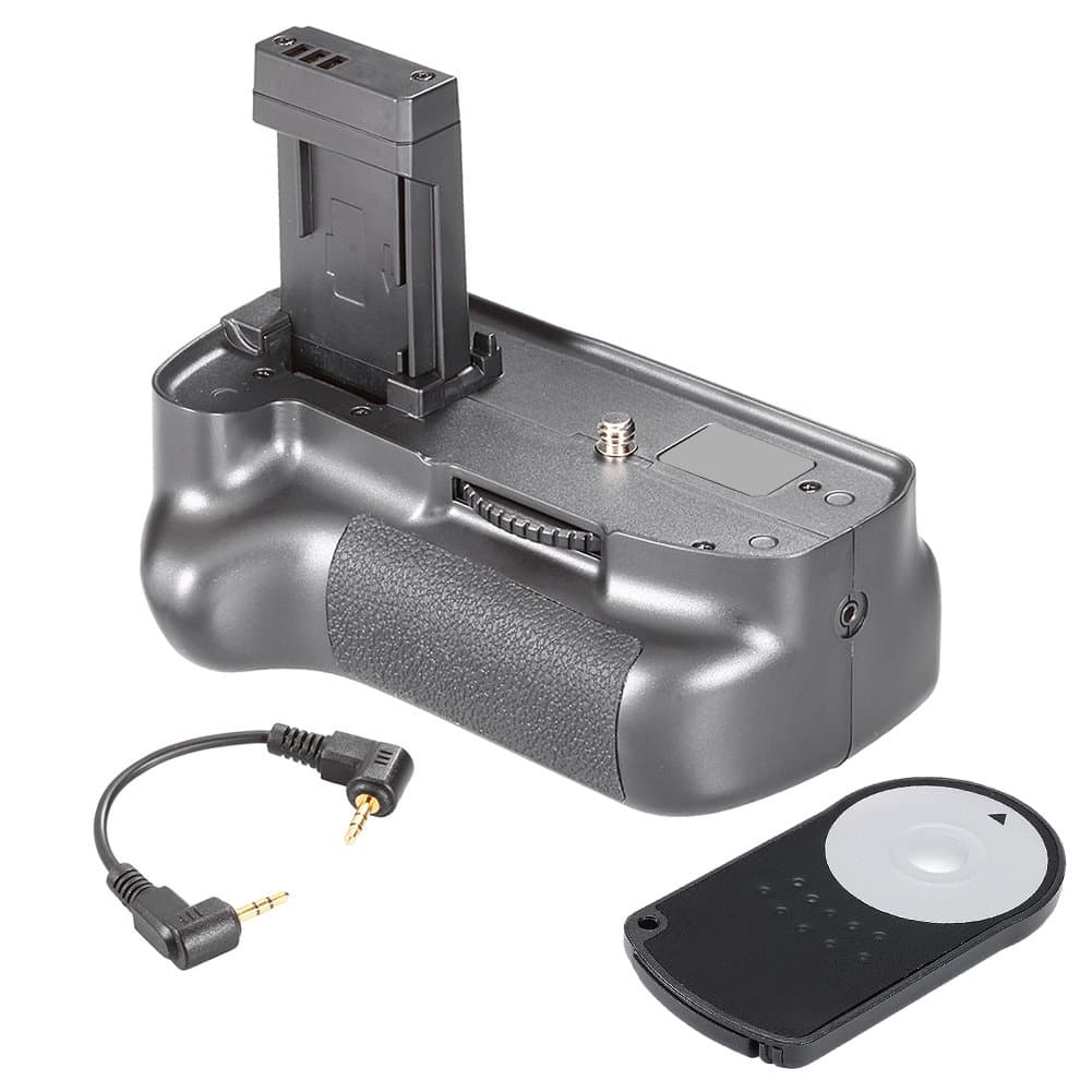 Neewer® Remote Control Vertical Shutter Release Battery Grip Work with 1 or 2 Pieces LP-E10 Batteries + RC-6 Remote Controller for Canon 1100D 1200D 1300D/ Rebel T3 T5 T6 Cameras