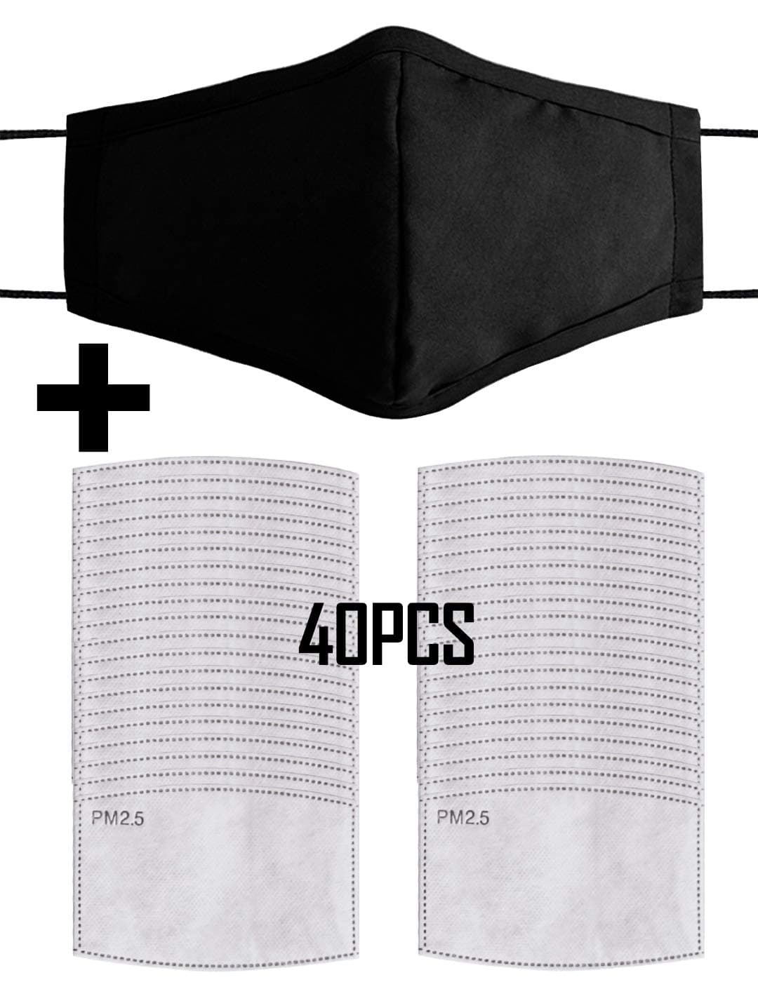 Mocure Activated Carbon Filter PM 2.5 Replaceable Face Mask Filter Reusable Protective Mask Filter with Mouth Mask