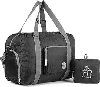 Foldable Duffle Bag 40L, Super Lightweight Travel Duffel for Luggage Sports Gym Water Resistant Nylon by WANDF