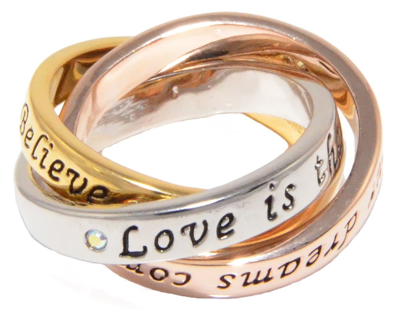 Disney Couture Icon Tri Color Interlocking Ring