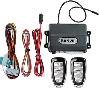 BANVIE Universal Car Remote Central Door Locking Keyless Entry System with Window Closing & Central Lock Auto-Lock After Driving