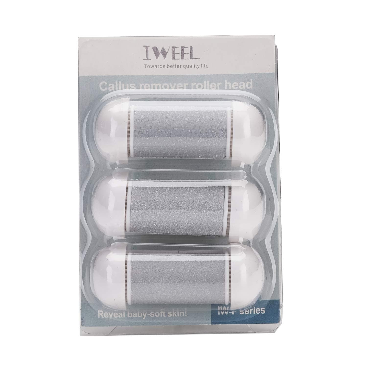 3 Different Replacement Roller Head for Model IW-9043 IW-9046 Electric Callus Remover, Foot File Pedicure Tools for Feet Callus Shaver Pedicure kit for Cracked Heels and Dead Skin