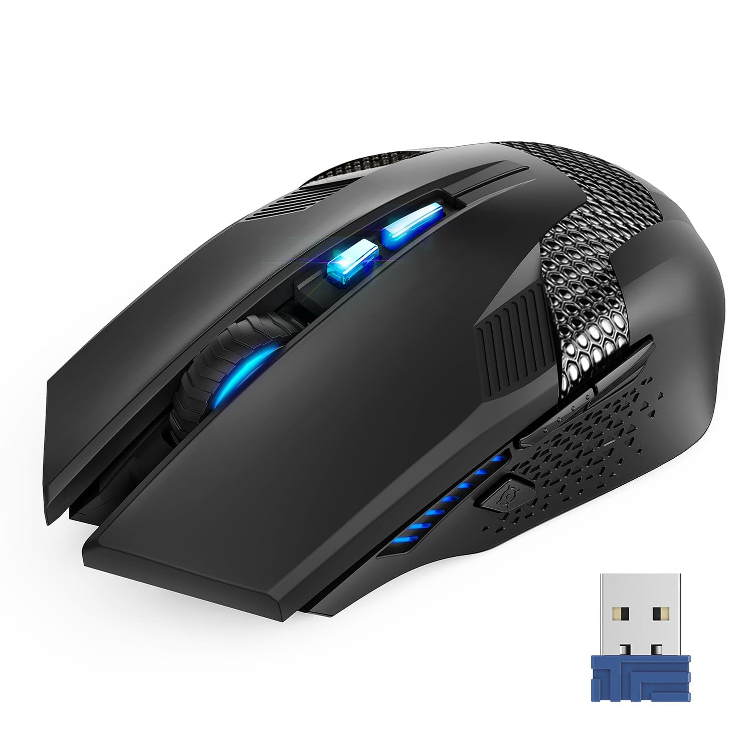 TeckNet Ultimate Professional Optical Computer Wireless Gaming Mouse with USB Nano Receiver,Premium 4000DPI Sensor,8 Buttons,Ergonomic Design,Maximum Comfort & Precision