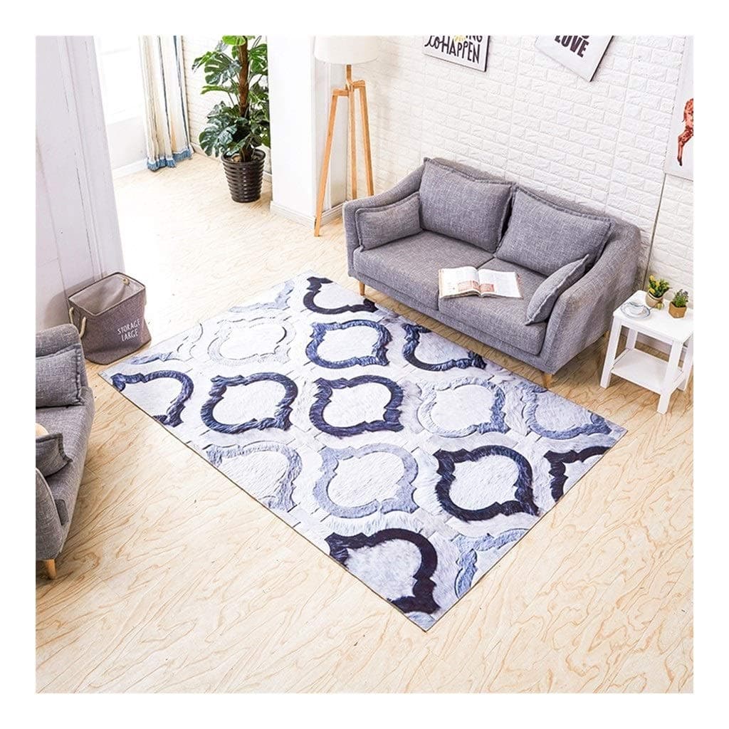 Rug Rectangular Geometric Pattern Nordic Sofa Carpet Modern Minimalist Coffee Table Bedroom Bedside Mat CHENGYI (Color : B, Size : 200x300cm)