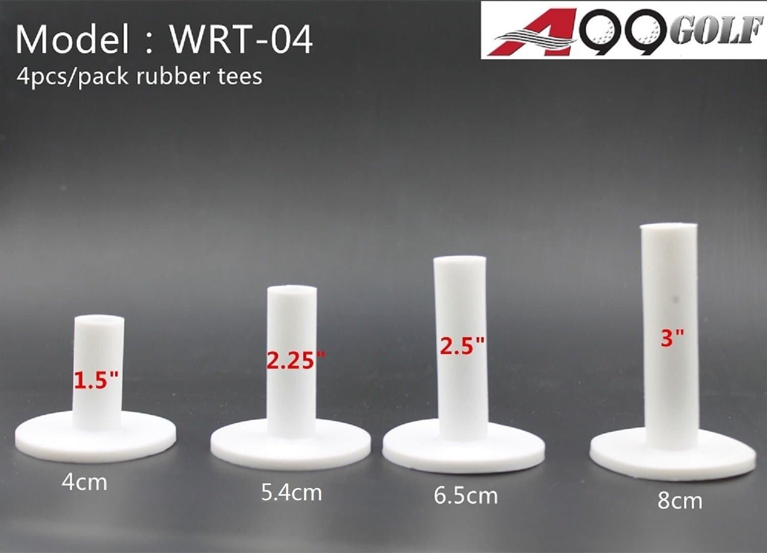 A99 4pcs/pack WRT-04 Golf Rubber Range Tee with 4 different sizes