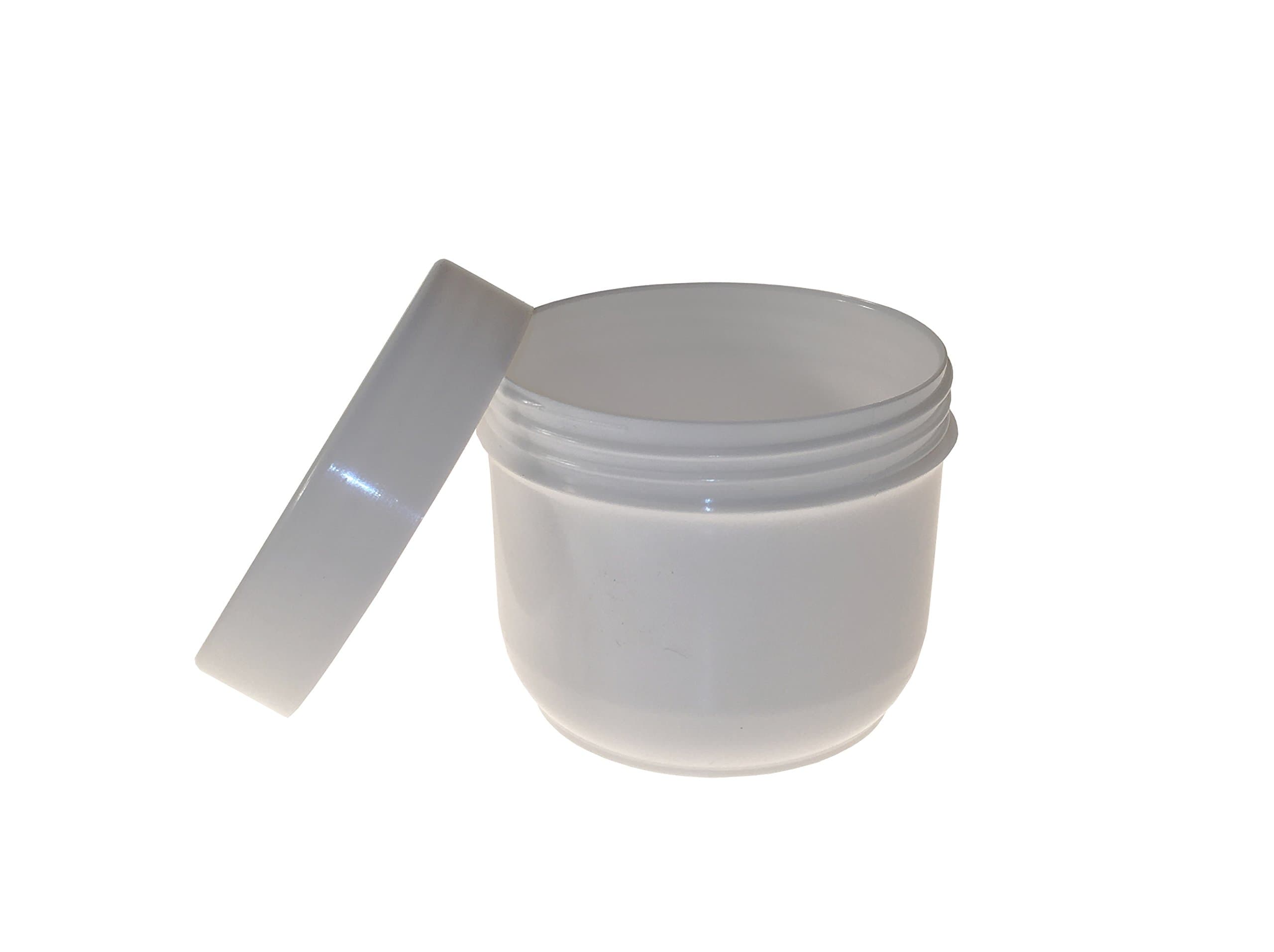 Advantis 75ml Simple plastic cosmetic pots jars containers empty samples with screw lids cap for cream butter makeup nail art craft storage (Pack of 100)