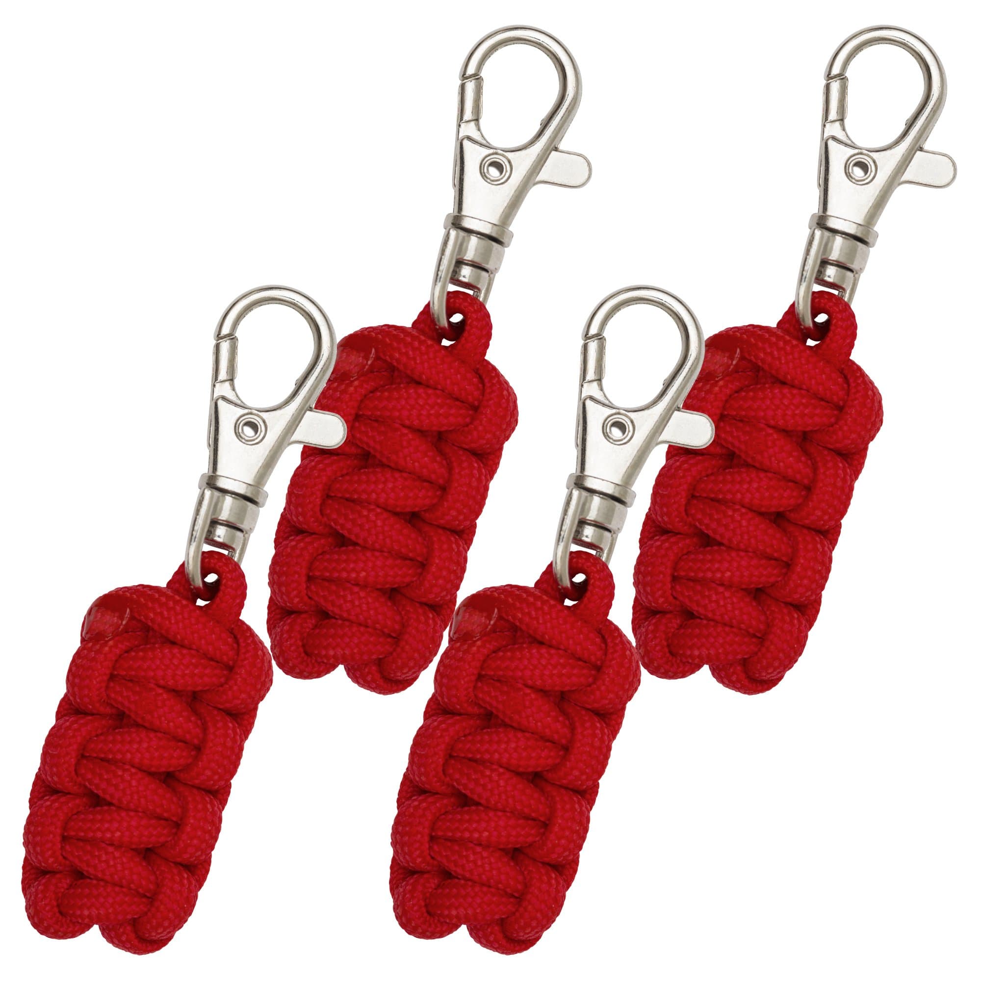 Zipper Pulls 4 Pack - Red | Metal Hook Thin Enough to Attach to Almost Any Zipper
