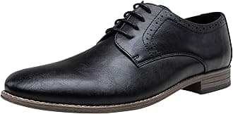 JousenMen's Oxford Plain Toe Dress Shoes Classic Formal Derby Shoes