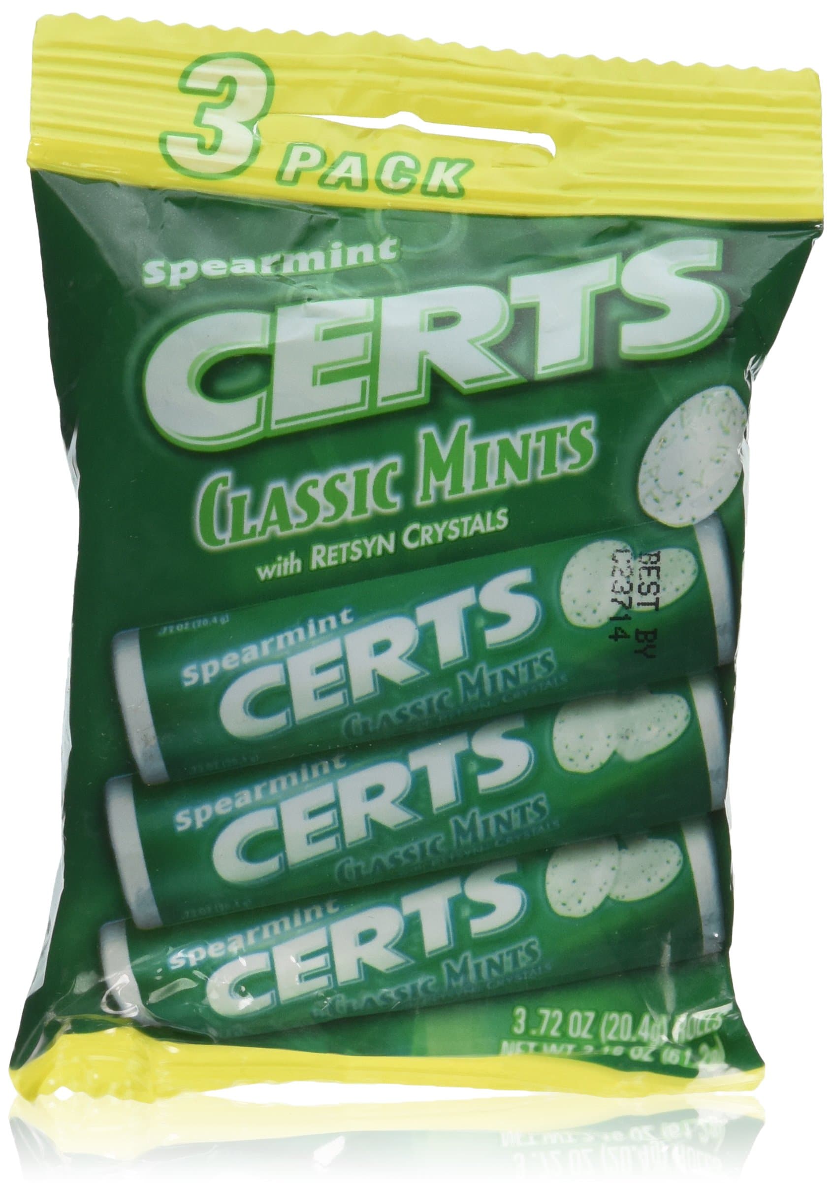 Certs Spearmint Classic Mints (3 Rolls Per Pack)
