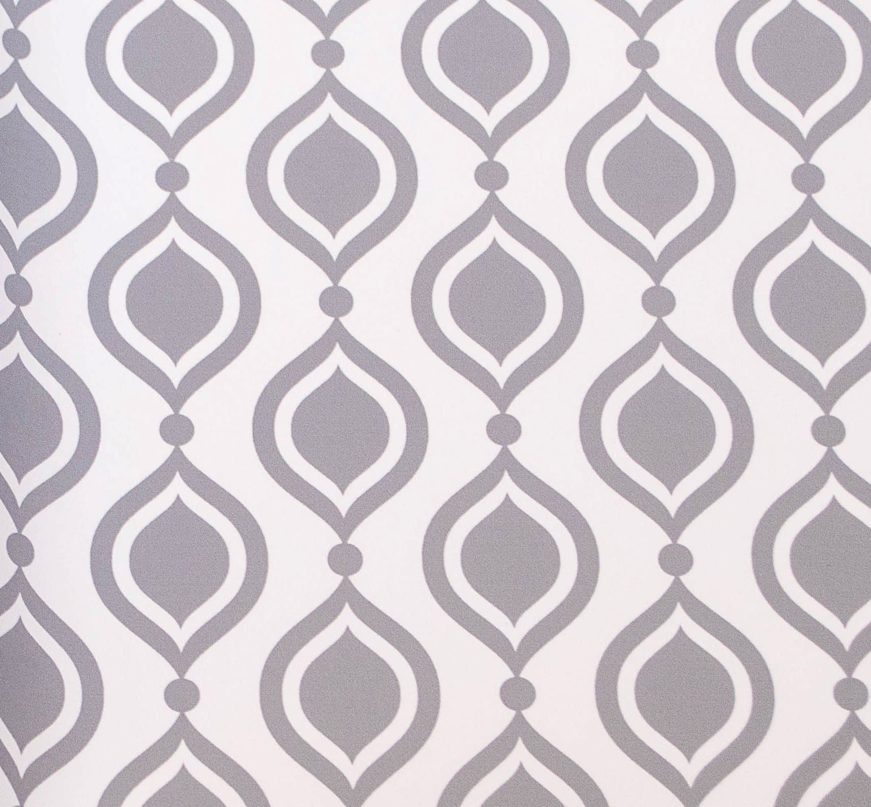 Vidilai Grey White Geometric Patterns suttons Printed Patterned Tissue Wrapping Paper Luxury 5 Sheets