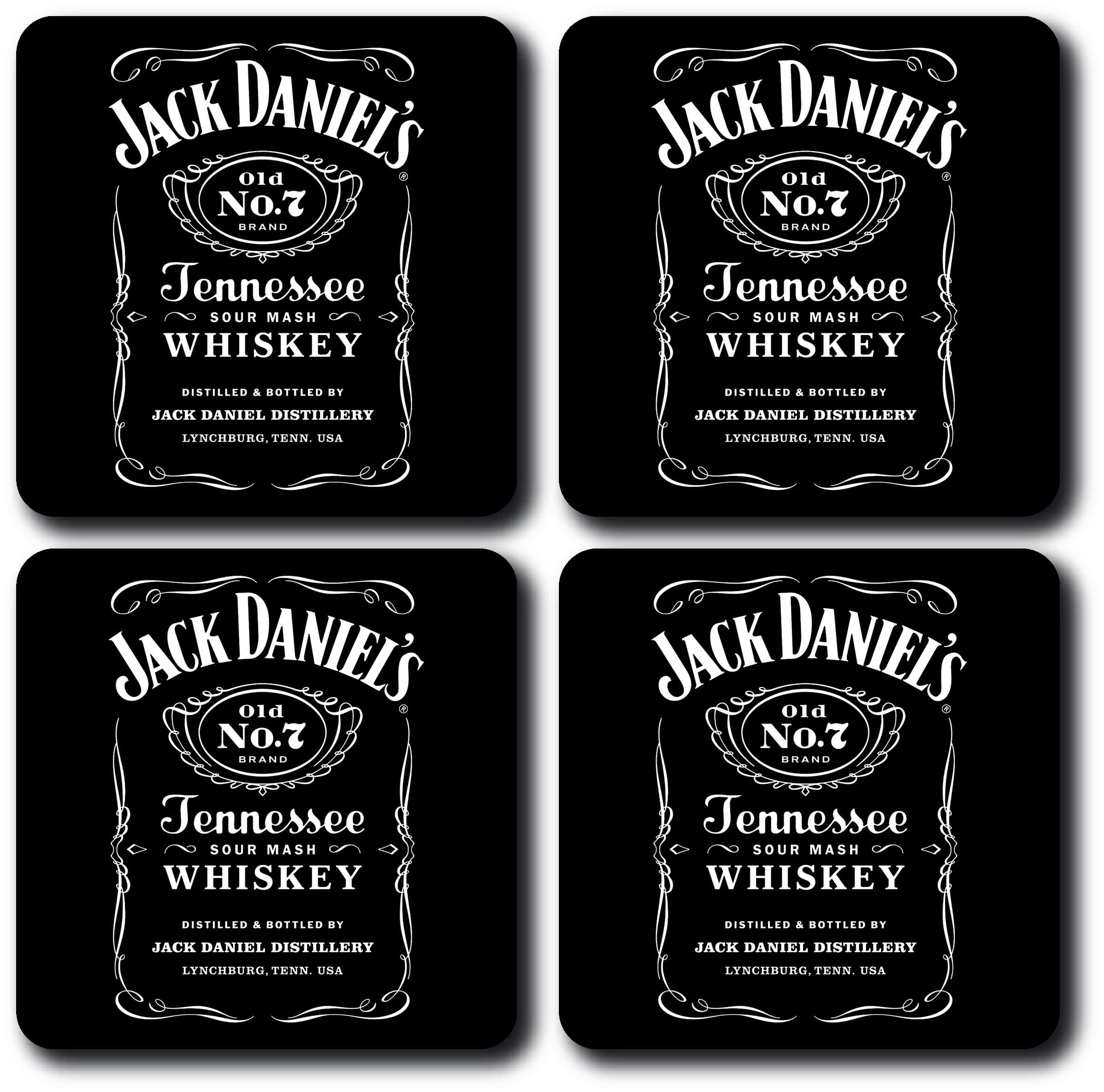 Jack Daniels Square Coasters 4 Piece Set