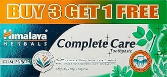 Himalaya Complete Care Toothpaste | For Healthy Gums & Strong Teeth | With Neem, Miswak & Triphala | 80g | Buy 3 Get 1 Free