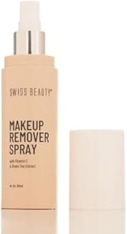 Swiss Beauty Makeup Remover Spray for Waterproof Makeup Removal & Dirt | With Vitamin E & Green Tea Extract | Hydrating Makeup Remover |For All Skin Types | 100ml